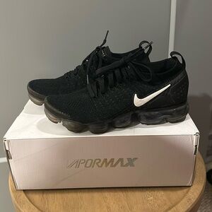 Triple black flyknit 2 vapor max. Lightly used size women’s 8.5.
